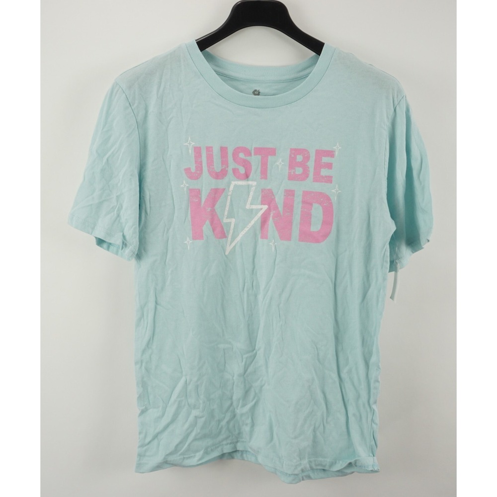 New Stunner California Just be Kind Lightning Graphic T-Shirt Women's Large Blue